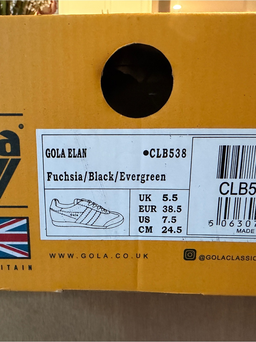 Gola Fuchsia Suede Sneakers with Gum Sole - Picture 8 of 8
